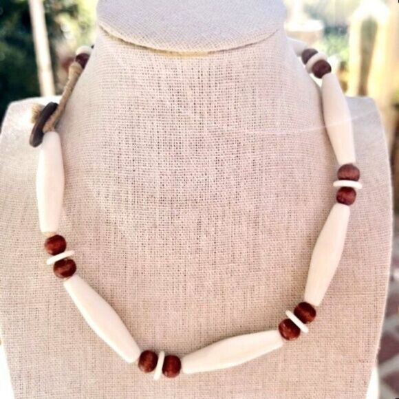 Vintage Hairpipe Surfer’s Necklace with Penny Clasp Unisex - Picture 10 of 10